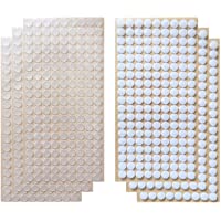 Arlent 504 Pares bucle de gancho Adhesivo Redondo- Lunares Adhesivo 10mm bucle de gancho Adhesivo Cintas Autoadhesivo…